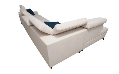 Ecksofa mit Schlaffunktion Kelly Sleek XI braun linke Seite stilvolles und bequemes Ecksofa aus strapazierfähigem Webstoff