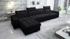 Ecksofa mit Schlaffunktion Luigi XII schwarz linke stilvolle Ecksofa für das Wohnzimmer in einem minimalistischen und eleganten Finish