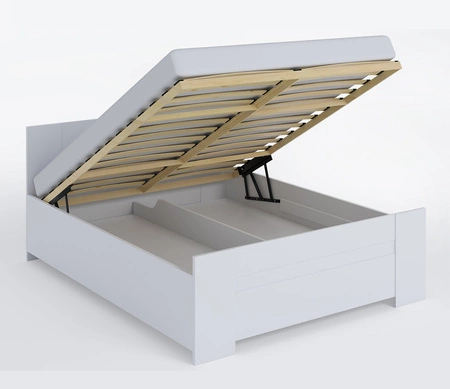 Rico Bett 160x200 cm mit Bettwäsche-Container Eiche Klöster perfekte Bett für ein Schlafzimmer Rand mit ABS-Furnier zeitloses Design getrimmt