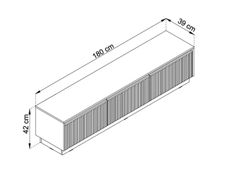 RTV Schrank Imperial 180 cm weiß mit Möglichkeit der Aufhängung stilvolle gefräste Fronten mit interessanten Griffen verziert