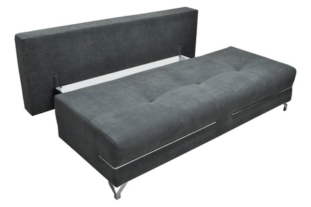 Sofa mit Schlaffunktion Austin graphit moderner Plüschstoff garantiert höchsten Komfort und Funktionalität