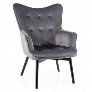 Carmen Sessel grau Fleck und kratzfest bequem beim Entspannen Holzbeine