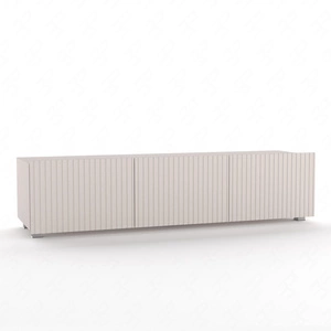 RTV Schrank Colder 150 cm beige mit Möglichkeit der Aufhängung stilvolle geriffelte Front elegante Form der Möbel im modernen Stil