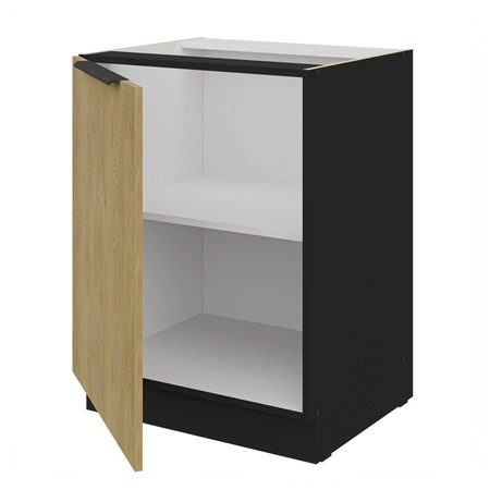 Küchenmöbel-Set Crotone 260 cm elegante Küchenschränke in dezenten und natürlichen Farben Griffe mit Metallkante