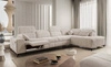 Ecksofa mit Schlaffunktion Penejos XI Lux beige rechtsseitig stilvolles Ecksofa mit bequemer ausziehbarer Fußstütze