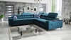Ecksofa mit Schlaffunktion Belvi IV türkis rechts elegantes und stilvolles Ecksofabett für das Wohnzimmer praktischer Stauraum an der Seite