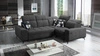 Schlafsofa Buffalo II graphit rechte Ecke funktionelles und stilvolles Schlafsofa mit verstellbaren Kopfstützen