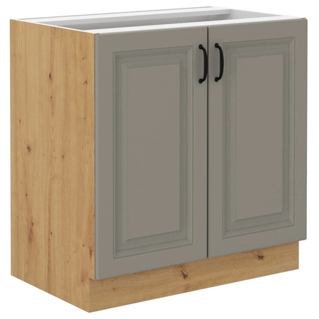 Küchenhochschrank mit Regal Delos 80 D 2F BB dampf- hitze- und spritzwassergeschütztem Schrank