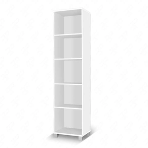 Bücherregal Maximus 50 cm weiß modernes Möbeldesign hochwertige Verarbeitung Bücherregalkanten mit Spezialfurnier verarbeitet