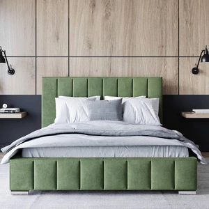 Polsterbett Insam 180x200 mint stilvolles Bett mit Bettzeugablage komfortables Kopfteil besticht durch sein elegantes Design