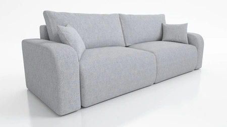 Sofa Fiesta grau Esche funktionelles Wohnzimmersofa mit Bettzeug Lagerung elegantes Design gewebten Stoff