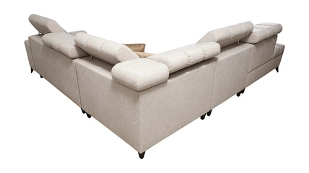 Ecksofa mit Schlaffunktion Bolmso IX lila links bequemes Ecksofa für Wohnzimmer mit Schublade Bettzeug Container stilvolles Design