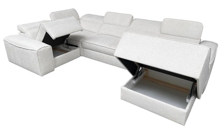 Ecksofa mit Schlaffunktion Viano IV grünes rechts Designer-Ecksofa das sich perfekt in moderne Einrichtungen einfügt