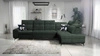 Ecksofa mit Schlaffunktion Buffalo XI grün rechtsseitig stilvolles Ecksofa mit drei Bettkästen Velourstoff