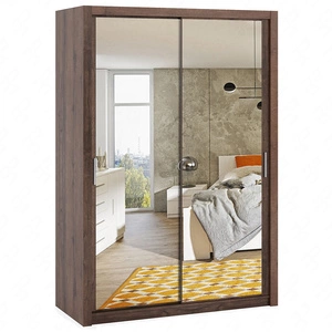 Verspiegelter Schiebeschrank Rico 150 cm Eiche Kloster Funktionsmöbel im klassischen Stil idealer Kleiderschrank für Schlafzimmer oder Ankleidezimmer