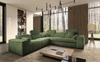 Ecksofa mit Schlaffunktion Viano III grün links stilvolles Ecksofa mit Bettzeugcontainern perfekt für moderne Interieurs