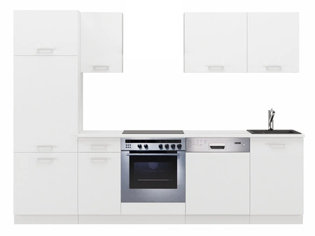 Küchenset Toni 270 cm weiß passt sowohl zu klassischen als auch zu modernen Innenräumen