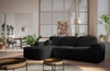 Ecksofa mit Schlaffunktion Arbon schwarz links modernes Eckdesign mit markanter Form weicher Stoff