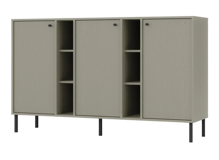 Wohnzimmermöbel-Set Kioto II Eukalyptus stilvolles Design elegante Möbel in gedeckten Farben mit schwarzen hohen Beinen bereichert