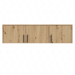 Schrankverlängerung Caspe 150 cm Eiche artisan modernes Design ABS-Finish und schwarze Griffe