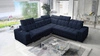 Ecksofa mit Schlaffunktion Luigi III navy blue links bequemes Ecksofa für das Wohnzimmer perfekt für die tägliche Entspannung