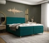 Boxspringbett Bing 180x200 türkis im modernen skandinavischen Stil mit markantem Kopfteil