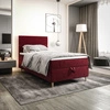 Boxspringbett Bing 120x200 dunkelrot im modernen skandinavischen Stil mit gepolstertem Kopfteil Bett mit Staukasten
