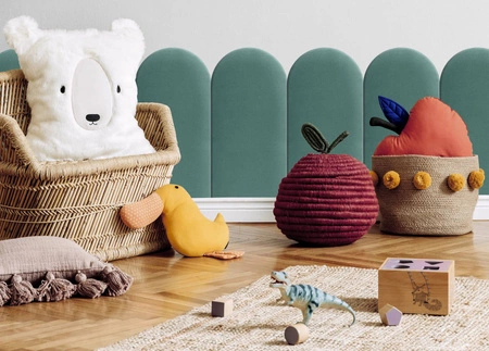 Wally gepolstertes Paneel 30x80 cm nautisch stilvolles Wandpaneel Zaun Veloursstoff modisches Finish für jede Einrichtung