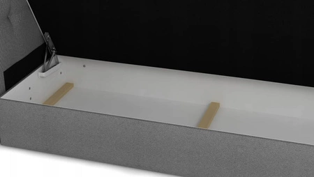 Boxspringbett Sarona 160x200 dunkelrot Bett im modernen skandinavischen Stil mit markantem Kopfteil