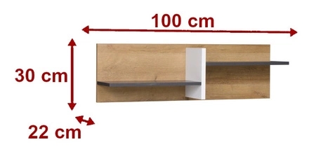 Möbelset Memone goldene Eiche / weiß / graphit modernes Design stilvolles Möbelset für Kinderzimmer im skandinavischen Stil