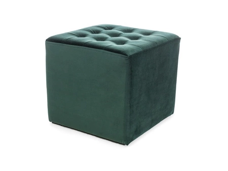 Lori Pouffe 39 cm grün idealer Hocker schmutz- und kratzfest Sitzpouffe mit bequemer Sitzfläche zart gesteppt