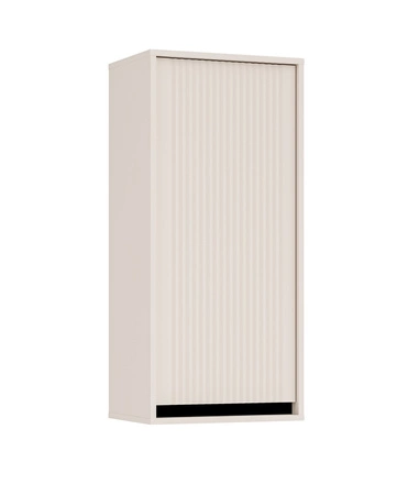 Osaka Möbelset beige/schwarz modernes Design mit modischen Farben hohe Metallbeine schwarz geschmackvolle geriffelte Front hervorgehoben