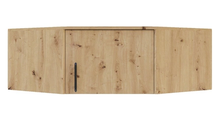 Eckschrank Erweiterung Caspe Eiche artisan modernes Design ABS-Finish und schwarze Griffe