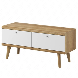 RTV Primo 107 cm Eiche riviera / weiß modernes Design im skandinavischen Stil Kante mit Spezialfurnier umrandet