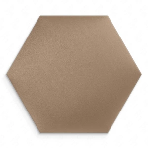 Gepolstertes Paneel Hexagon 30x26 cm beige stilvolles Wandpaneel Veloursstoff modische Dekoration jedes Interieurs
