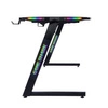 Zone Gaming Desk schwarz beeindruckendes Design stabile Metallkonstruktion angereichert mit LED-Beleuchtung kohlenstoffbeschichtete Platte