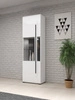 Vitrine Tulsa 60 cm weiß / weiß glänzend unkonventionelle und praktische Lösung ideal für moderne und klassische Innenräume