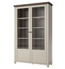 Vitrine Evora 126 cm beige / Eiche dunin wird Liebhaber von ausdrucksstarken Interieurs ideal für das Wohnzimmer und Esszimmer begeistern