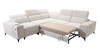 Ecksofa mit Schlaffunktion Penejos III creme links äußerst bequemes und praktisches Ecksofa für das Wohnzimmer zwei Container für Bettzeug