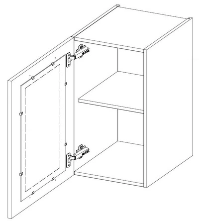 Linosa 40 GS-72 1F Hängeschrank für die Küche, dampf-, hitze- und spritzwassergeschützt