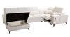 Ecksofa mit Schlaffunktion Penejos IV Lux creme linke Seite stilvolles Ecksofa mit komfortablem ausziehbarem Fußteil
