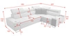 Ecksofa mit Schlaffunktion Dafni II lavendelrosa/weiß rechtwinkliges geflochtenes Ecksofa mit Bettzeugschublade in der Seite