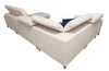 Ecksofa mit Schlaffunktion Kelly Sleek IV grau rechts mit Bettkästen aus Webstoff
