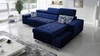 Ecksofa mit Schlaffunktion Hampton navy blue rechts stilvolle Steppung auf dem Sitz weicher Polsterstoff Ecksofa mit Verlängerung