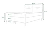 Boxspringbett Voltera 140x200 Hellbraun moderner skandinavischer Stil mit charakteristischem Kopfteil
