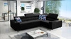 Ecksofa mit Schlaffunktion Belvi II schwarz rechts elegantes und ergonomisches Ecksofa für das Wohnzimmer praktischer Stauraum an der Seite