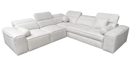 Ecksofa mit Schlaffunktion Viano III grau linke Seite stilvolles Ecksofa mit Bettzeugcontainern perfekt für moderne Interieurs