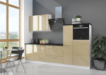 Nalo Küchenmöbel-Set 270 cm glänzende Fronten einzigartiger Stil der Schränke wird das Innere einer jeden Küche passen