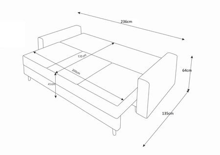 Das schwarze Sofa Kent mit Schlaffunktion im traditionellen und skandinavischen Stil passt perfekt in jede Einrichtung und verleiht ihr Finesse und Charakter
