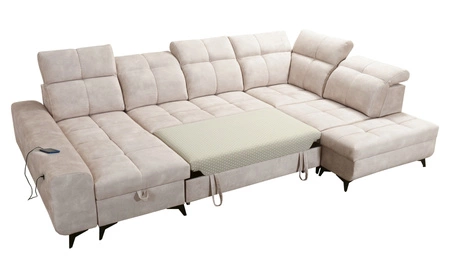 Ecksofa mit Schlaffunktion Buffalo VI creme links funktionelles und stilvolles Ecksofa mit drei Bettkästen